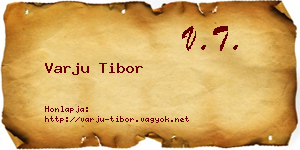 Varju Tibor névjegykártya